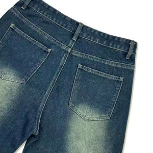 กางเกงยีนส์ขาสั้นผู้ชายดีไซน์โดดเด่น กางเกงยีนส์ขาสั้นสีพื้นสำหรับฤดูร้อน ระบายอากาศได้ดี เป็นมิตรกับสิ่งแวดล้อม สไตล์ไฮสตรีท สำหรับผู้ชาย - Product Image 6