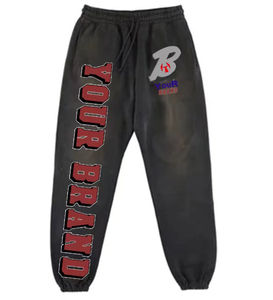 Conjuntos de Sudadera y Pantalón de Chándal Personalizados 100% Algodón, de Dos Piezas, Oversize, Holgados, con Estampado Grueso, Dobladillo sin Rematar y Lavado Ácido, para Hombre - Product Image 4