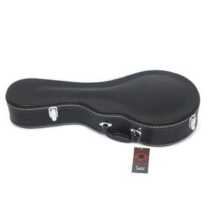 F Style Microgroove Pattern Leather Wood Mandolin Case Black Micro Instrument Bags and Protection Model 15658038 - Product Image 4