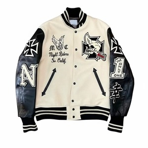 Lenova Industries Fashion Embroidered Genuine <b>Leather</b> <b>Jacket</b> LI-ELMJ-01 Custom Luxury Motorcycle Outerwear OEM ODM Factory - Product Image 2