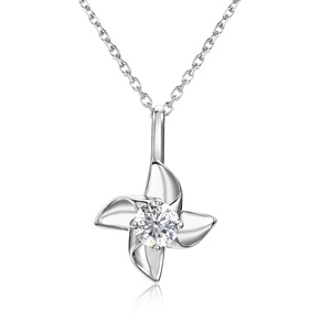 Innovant laboratoire cultivé diamant bijoux en gros argent 925 Moissanite <span class=keywords><strong>moulin</strong></span> à <span class=keywords><strong>vent</strong></span> pendentif collier pour femmes destin bijoux - Product Image 1