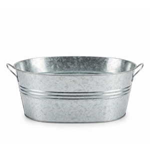 Seau à glace galvanisé en métal avec poignées, bac à boissons, panier refroidisseur de vin et de bière style ferme pour événements, fêtes et fournitures de traiteur - Product Image 4