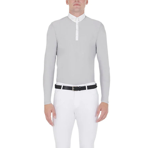 OEM Design Men's Horse Riding Shirts High Quality <b>Equestrian</b> Customized Made 100% Polyester Men Horse Riding Full Sleeves Shirts - Product Image 3