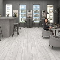 Carreaux de sol en porcelaine imitation bois, couleur blanc érable, épaisseur 12 mm, 20x120 cm, aspect mat, antibactériens, antidérapants, pour sols intérieurs, piscine