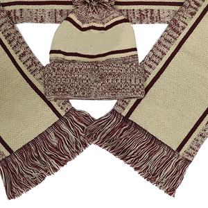 Conjunto Premium de Bufanda y Gorro de Punto Jacquard Kapa Alpha Psi en Rojo Carmesí y Crema - Regalo de Invierno Nupe Heritage - Artículos de Distinción Diamond Achievement - Product Image 5