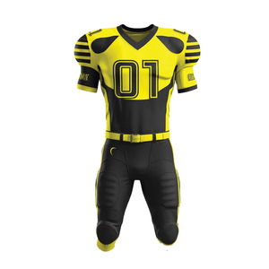 Fournisseur en gros propose des uniformes de football américain à manches courtes grande taille avec étiquette privée, prix direct usine pour l'équipement - Product Image 2
