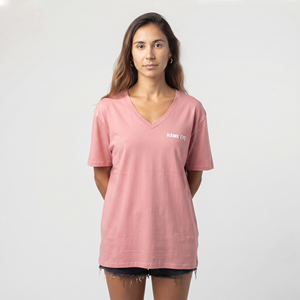 Camiseta Corta Holgada con Cuello en V para Mujer, Transpirable, Informal, de Algodón, Estilo Urbano, a la Moda - Product Image 5