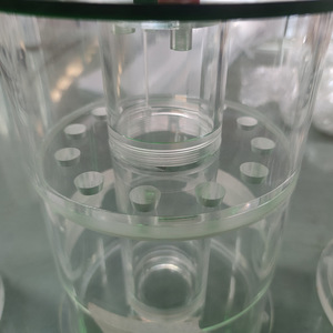Accessoires cylindriques en acrylique transparent pour instruments expérimentaux, équipement de filtration à bride en verre organique pour conduites - Product Image 5