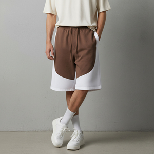 Shorts de jogging pour hommes en molleton 100% coton, 380 GSM, coupe oversize, style Hip Hop Streetwear, couleur unie, haute couture, grande taille, prix de gros abordable - Product Image 6