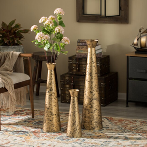 Jarrón de Metal de Calidad de Exportación con Acabado Bronce, Nuevo Diseño, Excelente Calidad para Decoración del Hogar y Sala de Estar, Jarrón de Hierro - Product Image 5