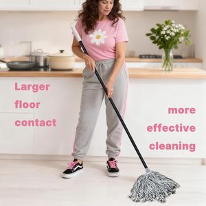 52-Inch Simple Cotton <b>Mop</b> for Indoor Floor <b>Cleaning</b> Regular <b>Mop</b> for Living Room Floors for Regular <b>Cleaning</b> - Product Image 2