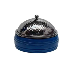 Marmite d'ustensiles de cuisine isolée de qualité supérieure avec casserole ronde en aluminium au design en bois et nacre dans des tailles personnalisées - Product Image 6