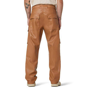 AZORES SPORTS Motorcycle <b>Men</b> Genuine <b>Leather</b> Straight Biker <b>Trousers</b> Winter Lightweight Windproof Breathable Button Fly Plain - Product Image 2