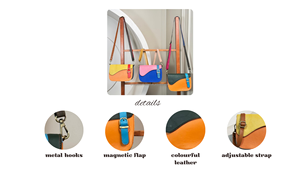 2025 haute qualité unique bandoulière sacs à main recycler cuir luxe dames sac à main coloré en cuir sacs de messager pour les femmes - Product Image 4