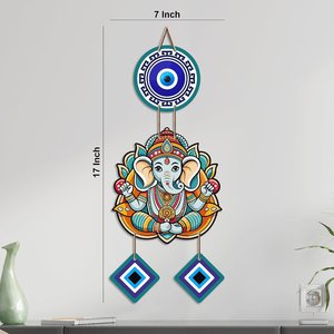 Décoration murale en MDF Shri Ganesh pour la protection contre le mauvais œil, pour l'entrée de la maison - Product Image 6
