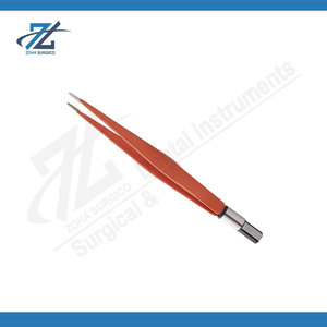 Pinzas Bipolares Rectas de Alta Precisión con Punta Fina de 0.5mm y Mango Aislado para Procedimientos de Microcirugía, ORL y Neurocirugía - Product Image 6