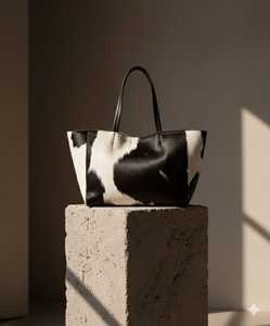 Sac fourre-tout en cuir véritable de qualité supérieure pour femme, avec fourrure, style estival, design de créateur, fermeture ouverte, usage quotidien LHTB-0052 - Product Image 6