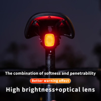 Type-C Rechargeable IP66 Étanche Led Vélo Lumière Avertissement Feu Arrière pour Montagne Route Nuit Équitation Vélo Vélo Feu Arrière