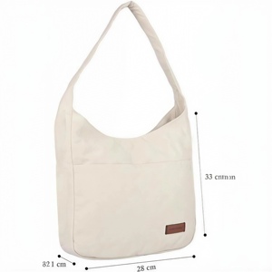 Bolso de Hombro Tipo Hobo de Lona Impermeable Personalizado EcoDari con Cierre de Cremallera |   Estilo Bohemio Vintage |   Venta al por Mayor de Marca Privada OEM - Product Image 6