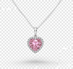 Collier avec pendentif en forme de cœur et diamants ronds, design pour un usage quotidien, bijoux romantiques pour femmes, diamants naturels et de laboratoire - Product Image 2