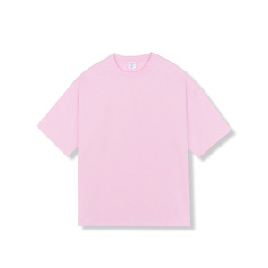 เสื้อยืดสตรีทแวร์โอเวอร์ไซส์แบบยูนิเซ็กซ์ ขายส่ง สกรีนโลโก้ด้านหน้าตามสั่ง ผ้าฝ้าย 100% คอกลม แขนสั้น ป้องกันขนร่วง - Product Image 5