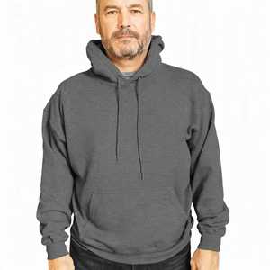 Men's <b>Navy</b> Blue Hoodie Pullover <b>Sweatshirt</b> Casual Regular Fit Solid Color Long Sleeve Top - Product Image 5