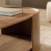 Table basse ovale Vandana Hexa Zenova 110x60 cm en bois de manguier Sidney