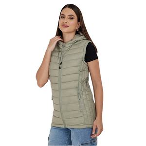 เสื้อฮู้ดดี้ผู้หญิงแบบสวม ดีไซน์ขายดี ทรงเข้ารูป ซิปยาวเต็มตัว ไม่มีแขนเสื้อ - Product Image 1