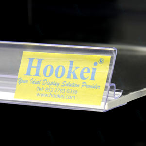 Portaetiquetas de plástico PVC para estante de supermercado Portaetiquetas de precio para vidrio - Product Image 4