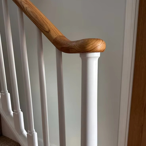 Composants d'escalier en chêne blanc en gros : Accroche-main et garniture de rampe intérieure en bois massif pour la décoration de la maison - Product Image 5