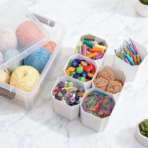 Contenedores de Almacenamiento de Plástico Transparente de 17 QT con Tapas, Cajas Organizadoras Apilables Multiusos para Manualidades y Uso Doméstico - Product Image 5