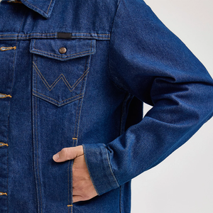 Whole heavyweight <b>mens</b> <b>denim</b> <b>jacket</b> built with structured <b>denim</b> trucker <b>jacket</b> durability - Product Image 6