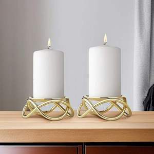Porte-bougie doré moderne avec pot à bougie de qualité supérieure, accessoire de décoration élégant pour la maison, idéal pour les mariages, les fêtes, Pâques, au prix le plus bas - Product Image 3