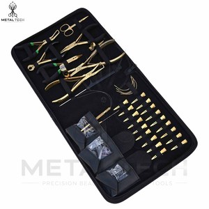 Complete Hair Extension Styling <b>Tool</b> Set With Hair Sectioning Clips Pulling Needle Pliers Comb and Storage Organizer Pouch - Product Image 3