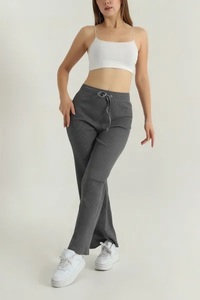 EVERGLOW Women's Mid Waist Straight Pants 100% <b>Silk</b> Canvas Fabric Breathable Eco-Friendly Waterproof Drawstring Closure Full - Product Image 4