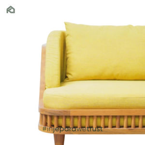 Sofá de Hotel de Teca con Cuerda Tejida de Calidad Premium, Diseño Industrial Moderno, Espuma de Alta Densidad Duradera para Uso Comercial - Product Image 3