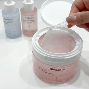 Tampons de toner en gel de collagène 140g, tampons de coton coréen pour le perfectionnement des pores de la peau sensible et l'amélioration de l'élasticité, nouveauté - Product Image 5