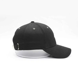 <b>Black</b> <b>Baseball</b> <b>Cap</b> Adjustable Strap Hat Curved Brim Casual Sports <b>Cap</b> for Teamwear Promotion - Product Image 1