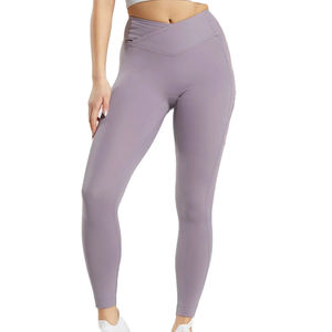 Women's High Waisted Elastic Waist Calf-Length <b>Scrunch</b> <b>Butt</b> Yoga <b>Leggings</b> Four-Way Stretch Black Pants - Product Image 5