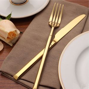 Ensemble de couverts de luxe en or, acier inoxydable 18/10, manche noir mat, ensemble de couverts de table royal pour mariage, restaurant, hôtel - Product Image 5