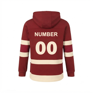 Sweat-shirt unisexe en molleton de coton premium, personnalisé, couleur bordeaux, avec logo brodé de lettres grecques, pour sororité de hockey - Product Image 2
