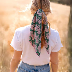 Pañuelo de Satén de Algodón con Estampado Personalizado, Unisex, Multifuncional, Transpirable, de Alta Calidad, Pañuelos para Mujer - Product Image 6