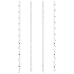 Estante para vino de hierro blanco montado en la pared, 2 unidades, para 24 botellas - Product Image 4