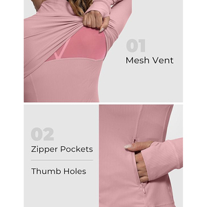 Veste de yoga extérieure pour femme en nylon, athlétique, extensible, respirante, légère, zippée - Product Image 5