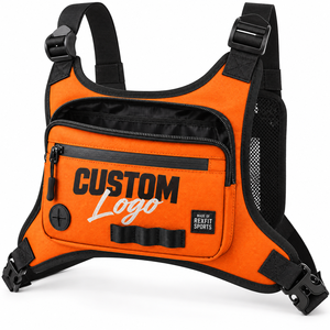 Bolsa deportiva transpirable de malla para correr, bandolera personalizada con correas ajustables y bolsillo frontal para guardar objetos, ideal para trotar y hacer senderismo. - Product Image 3