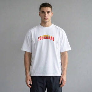 Camisetas de algodón extragrandes para hombre al por mayor con estampado para marcas de ropa urbana, camisetas al por mayor con MOQ bajo - Product Image 4