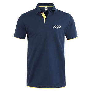 Chemises polo pour hommes en polyester de haute qualité, logo personnalisé brodé, chemise polo de golf en coton pour hommes - Product Image 1