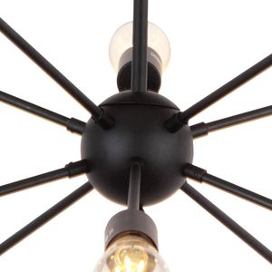 Per UL Listed Sputnik 10 luci nero moderno lampadario Vintage industriale lampadario plafoniera - Product Image 6