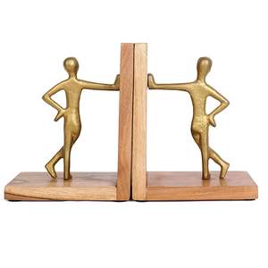 Sujetalibros de Metal Pulido y Refinado de Estilo Tradicional para Decoración Profesional de Oficinas y Bibliotecas, Creando una Apariencia Elegante y un Fuerte Control de Libros - Product Image 2