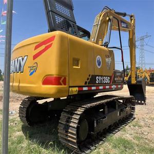 Vente chaude Excavatrice sur chenilles hydraulique d'origine chinoise d'occasion SY135C 13,5 tonnes Digger d'occasion SY75C SY215C SY365H Haute qualité - Product Image 5